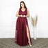 Vestido três listras plissado VESTIDO DE FESTA PETRA FINA MARSALA M